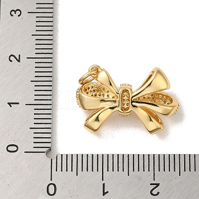 Rack Plating Brass Micro Pave Clear Cubic Zirconia Pendants KK-S366-22G-1