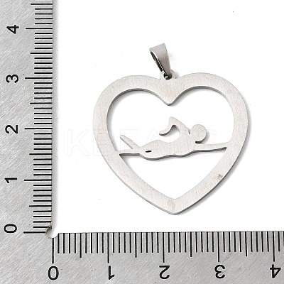 304 Stainless Steel Enamel Pendants STAS-H247-07P-01-1