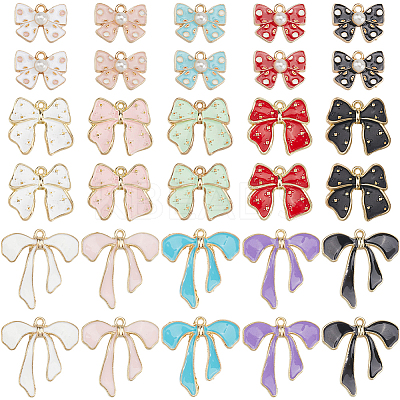 30Pcs 15 Styles Alloy Enamel Charms ENAM-SC0005-68-1