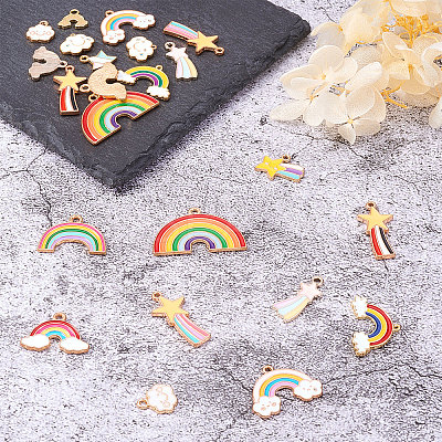 Alloy Enamel Big Pendants ENAM-CJ0001-10-1