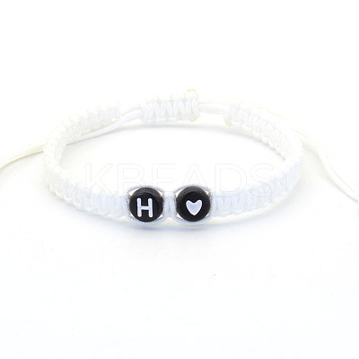 Resin Beads Braided Bead Bracelets FS-WG7326D-08-1