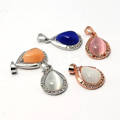 Cat Eye Pendants G-G379-M-1