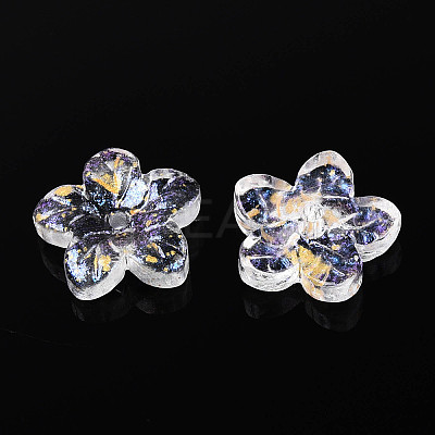 Baking Paint Transparent Glass Beads DGLA-N014-08A-01-1
