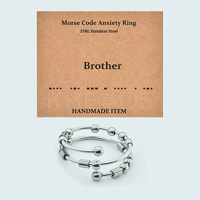 304 Stainless Steel Rotating Cuff Rings FS-WG14209-04-1