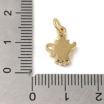 Brass Micro Pave Colorful Cubic Zirconia Glass Pendants X-KK-R162-026A-G-1