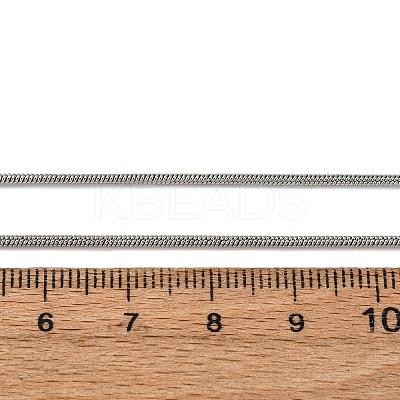 304 Stainless Steel Round Snake Chain Necklaces NJEW-T016-19P-1
