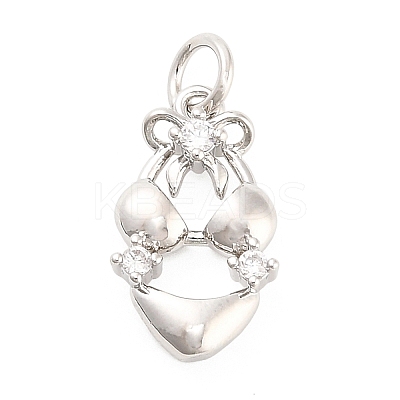 Brass Micro Pave Cubic Zirconia Pendants KK-H527-06A-P-1