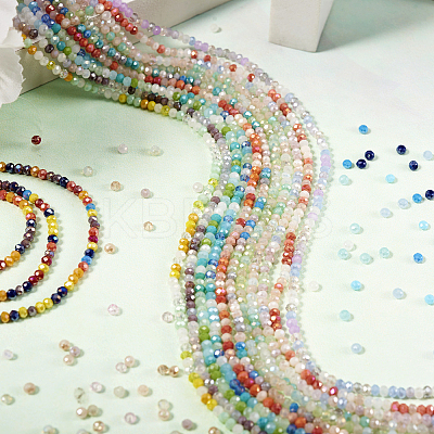 13 strands 13 styles Electroplate Glass Beads Strands EGLA-CD0001-08-1
