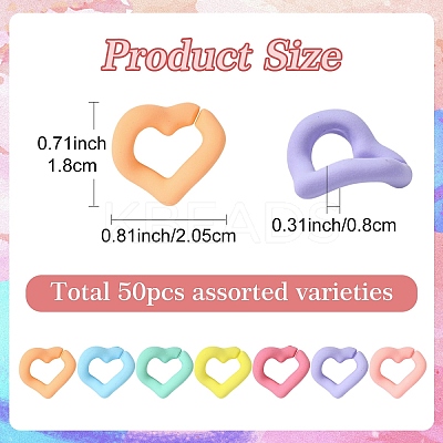 50Pcs Acrylic Linking Rings OACR-YW0003-57-1