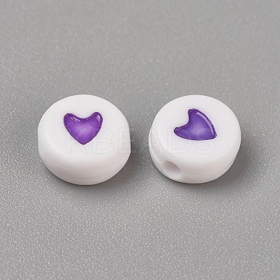 Acrylic Enamel Beads LS-OACR-WH0003-04G-1