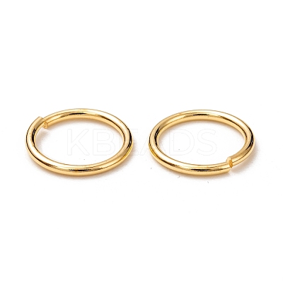 Brass Open Jump Rings KK-M165-10mm-01G-RS-1