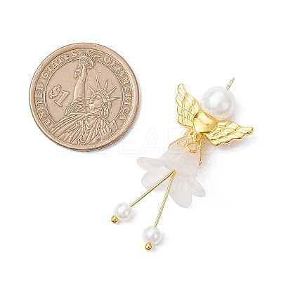 Glass Pearl & Acrylic Pendants PALLOY-JF04047-01-1