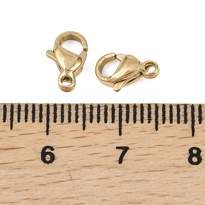 304 Stainless Steel Lobster Claw Clasps STAS-D218-01G-03-1