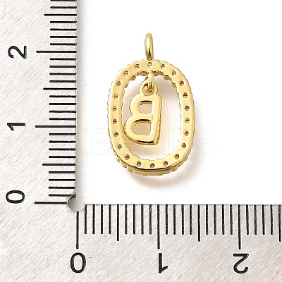Brass Micro Pave Cubic Zirconia Pendants ZIRC-P123-01G-B01-1