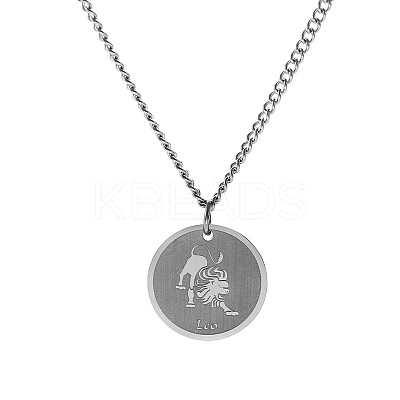 Non-Tarnish 304 Stainless Steel 12 Constellation Pendant Necklaces for Sweater FZ0908-1-1
