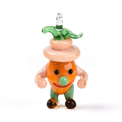 Handmade Lampwork Cartoon Onion Pendants LAMP-T025-11C-1
