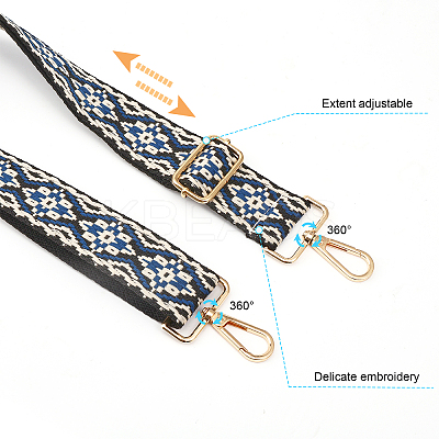 Adjustable Jacquard Weave Nylon Wide Bag Strap FIND-WH0133-16C-1