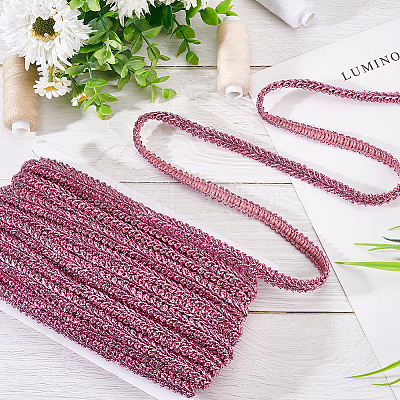Sparkle Metallic Polyester Braided Lace Trim OCOR-WH0060-46A-1