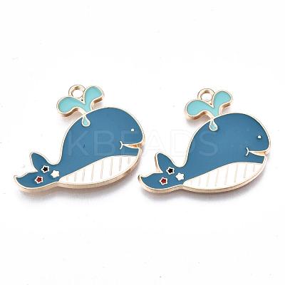 Eco-Friendly Alloy Enamel Pendants X-ENAM-Q437-014-NR-1
