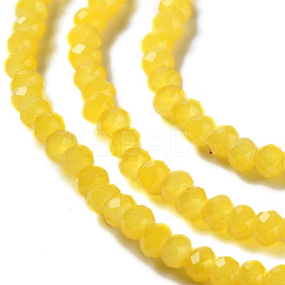 Baking Paint Imitation Jade Glass Bead Strands DGLA-A034-J2MM-A30-1