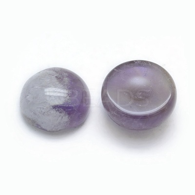 Natural Amethyst Cabochons G-P393-R14-8MM-1