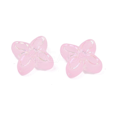 Frosted Transparent Acrylic Beads X1-OACR-P029-09B-01-1