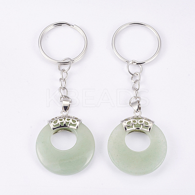 Natural Green Aventurine Keychain KEYC-P041-D19-1