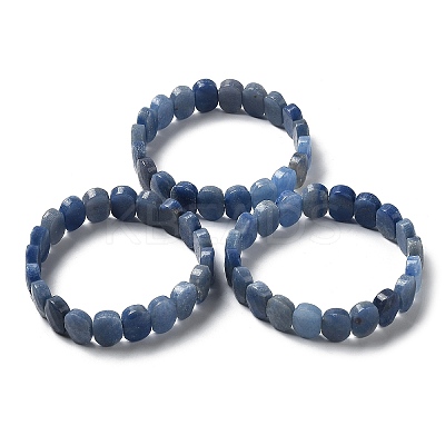 Natural Kyanite Beaded Stretch Bracelet G-E010-01-10-1