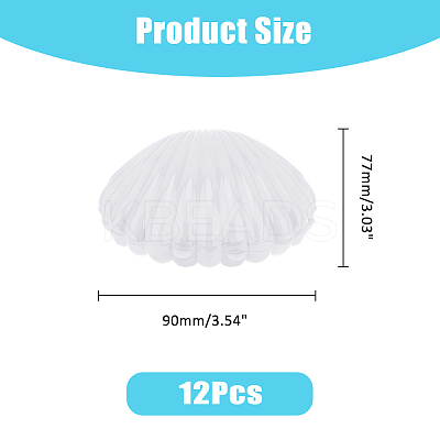 Shell Shape Plastic Candy Storage Box AJEW-WH0472-90C-1