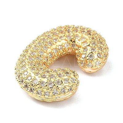 Rack Plating Brass Micro Pave Cubic Zirconia Pendants KK-Q790-01C-G-1