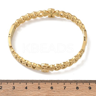 304 Stainless Steel Hinged Cuff Bangles SA-CBAB92B-05G-1