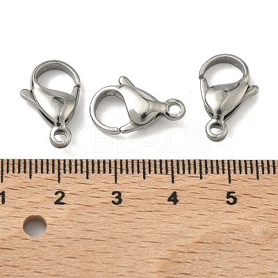 Tarnish Resistant 304 Stainless Steel Lobster Claw Clasps X-STAS-G035-G-1