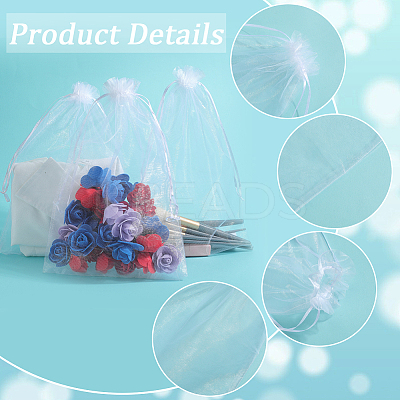 30pcs Large Organza Pouches Portable Shoes Bag Travel Storage Drawstring Bags OP-SP0001-03A-01-1