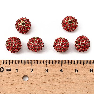 Alloy Rhinestone Beads RB-A034-10mm-A21G-1