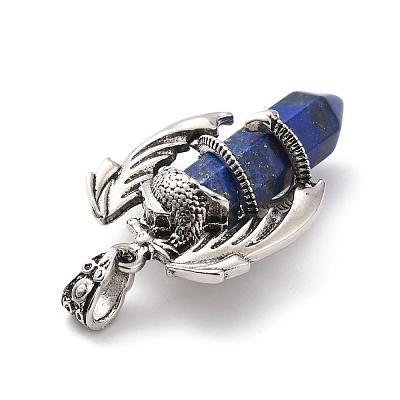 Natural Lapis Lazuli Pointed Pendants G-B042-04P-52-1