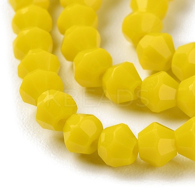 Opaque Solid Color Imitation Jade Glass Beads Strands GLAA-F029-P4mm-05-1