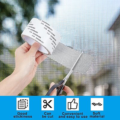 3 Roll 3 Color Polyurethane(PU) Window Screen Repair Stickers TOOL-FH0001-27-1