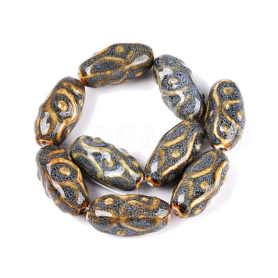 Vintage Handmade Porcelain Beads PORC-Q008-12A-1