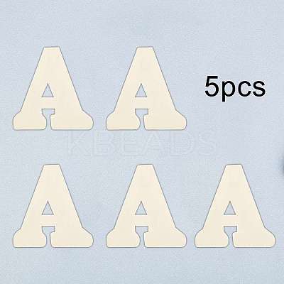 Letter Poplar Wood Cabochon WOOD-GA0001-02-1