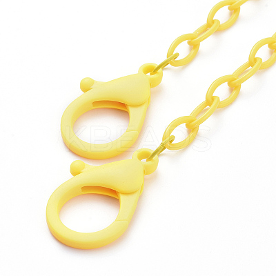 Personalized ABS Plastic Cable Chain Necklaces LS-NJEW-JN03310-04-1
