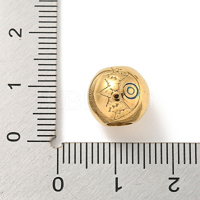 304 Stainless Steel Enamel European Beads STAS-U005-08G-1