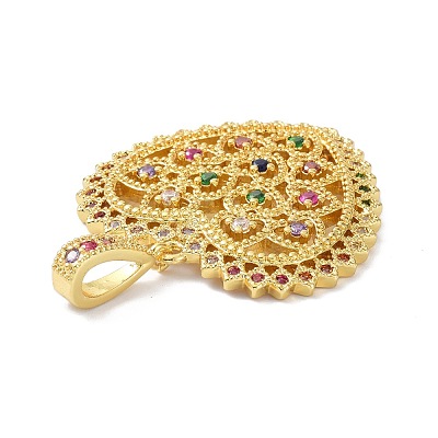 Brass Micro Pave Cubic Zirconia Pendant ZIRC-C021-17G-1