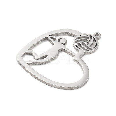 Non-Tarnish 304 Stainless Steel Pendants STAS-K287-04P-1