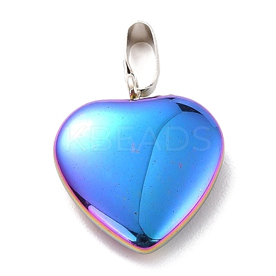 Electroplate Non-magnetic Synthetic Hematite Pendants G-I315-01C-1