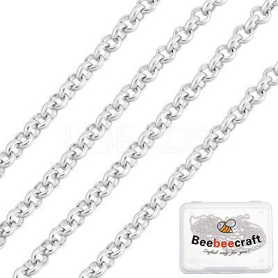 Anti-Tarnish 1M Rhodium Plated 925 Sterling Silver Rolo Chain STER-BBC0005-84-1