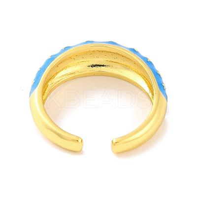 Brass Open Cuff Rings RJEW-U009-14G-1