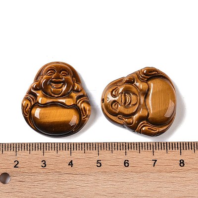 Natural Tiger Eye Carved Pendants G-I361-01A-1