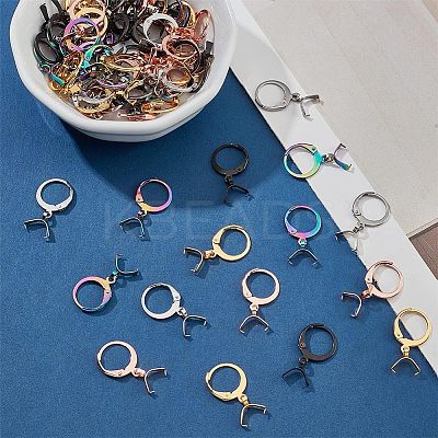45Pcs 5 Colors 304 Stainless Steel Leverback Earring Finding STAS-NB0001-74-1