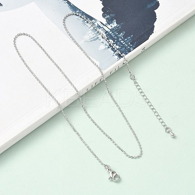 1.5MM Brass Ball Chain Necklaces NJEW-Z097-03P-1