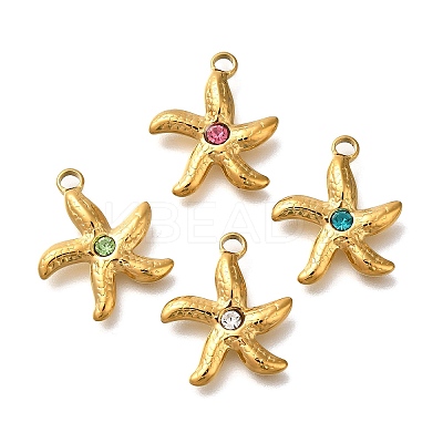 Ion Plating(IP) 304 Stainless Steel Rhinestone Pendants STAS-A104-16G-1